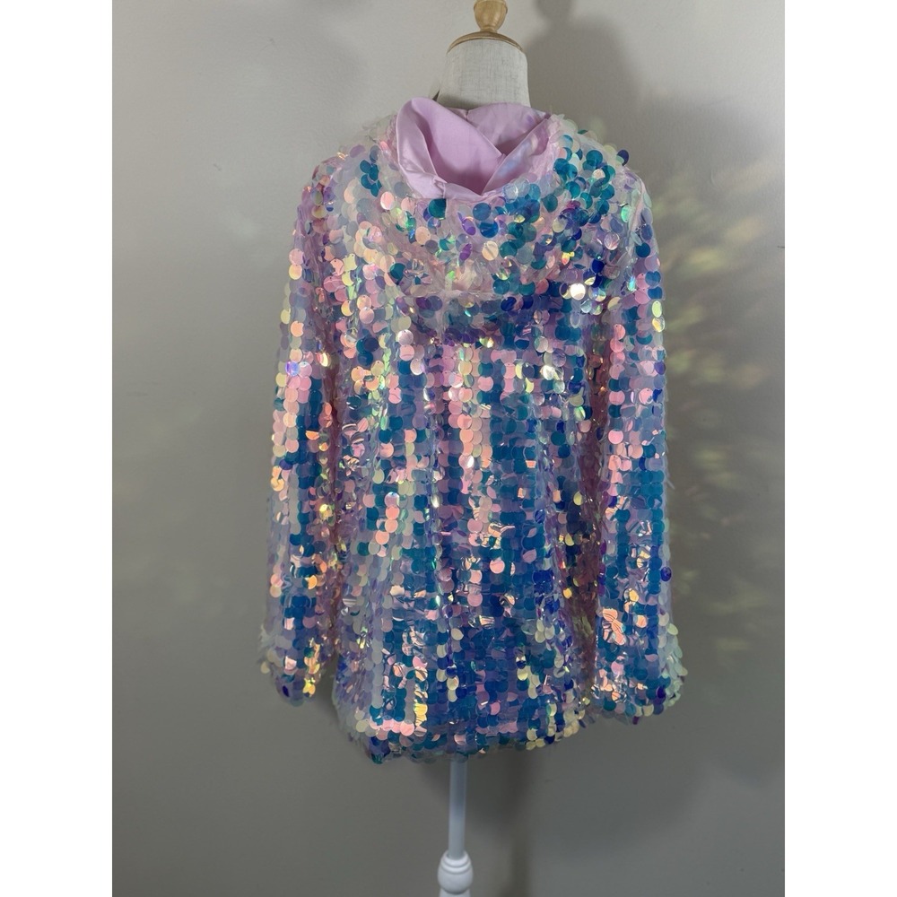 NWT Niwota LED Light Up Sequin Jacket Women L Pink Festival Halloween Rave - Picture 2 of 16